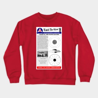 Civil Defense Poster - Earth vs the Flying Saucers Crewneck Sweatshirt